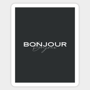 Bonjour, French, Paris Sticker